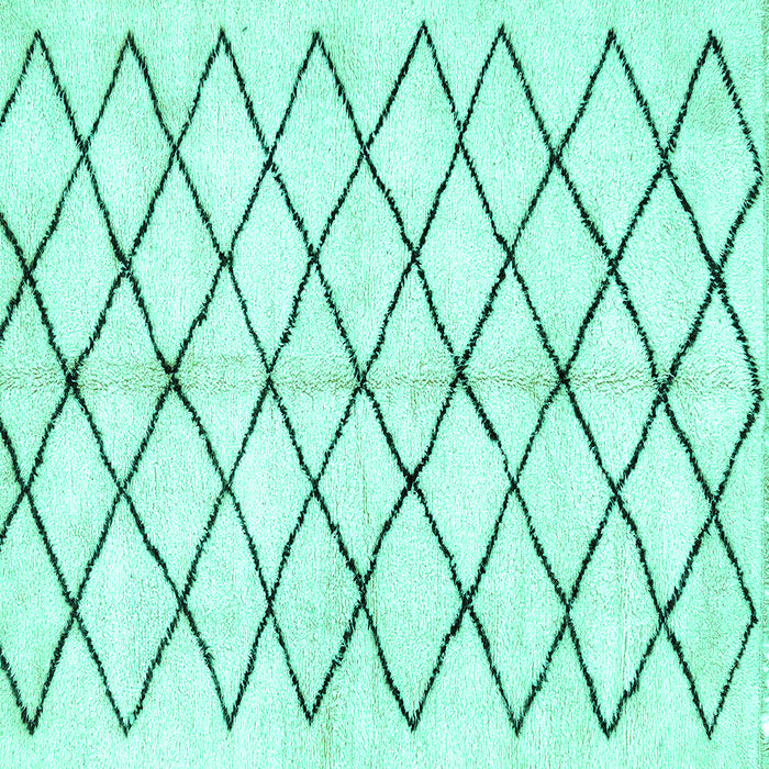 Square Machine Washable Solid Turquoise Modern Area Rugs, wshabs2900turq