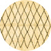 Round Solid Brown Modern Rug, abs2900brn