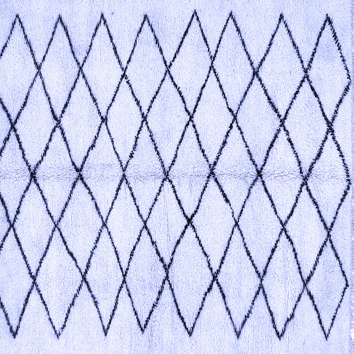 Square Solid Blue Modern Rug, abs2900blu