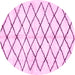 Round Solid Pink Modern Rug, abs2900pnk