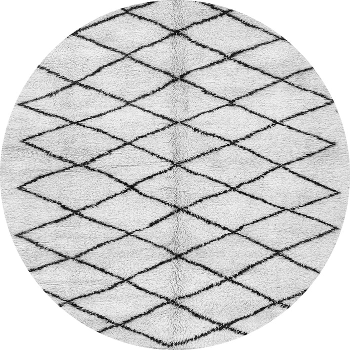 Round Solid Gray Modern Rug, abs2900gry