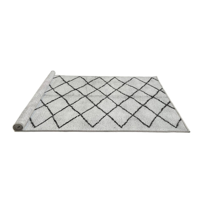 Sideview of Machine Washable Solid Gray Modern Rug, wshabs2900gry