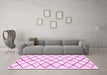 Machine Washable Solid Pink Modern Rug in a Living Room, wshabs2900pnk