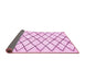 Sideview of Solid Pink Modern Rug, abs2900pnk