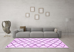 Machine Washable Solid Purple Modern Area Rugs in a Living Room, wshabs2900pur