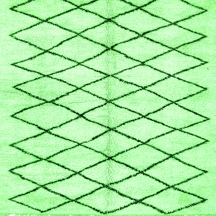 Square Machine Washable Solid Green Modern Area Rugs, wshabs2900grn