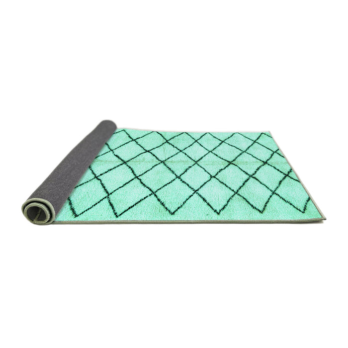 Sideview of Solid Turquoise Modern Rug, abs2900turq