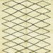 Square Abstract Brownish Green Solid Rug, abs2900