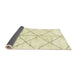 Sideview of Abstract Brown Gold Solid Rug, abs2901