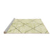 Sideview of Machine Washable Abstract Brown Gold Rug, wshabs2901