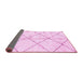 Sideview of Solid Pink Modern Rug, abs2901pnk