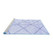 Sideview of Machine Washable Solid Blue Modern Rug, wshabs2901blu