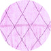 Round Solid Purple Modern Rug, abs2901pur