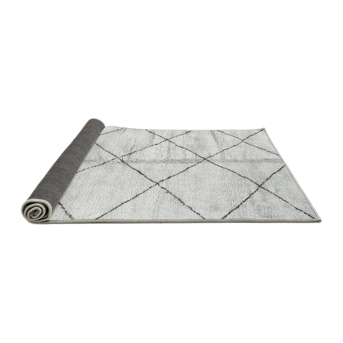 Sideview of Solid Gray Modern Rug, abs2901gry