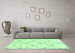 Machine Washable Solid Emerald Green Modern Area Rugs in a Living Room,, wshabs2901emgrn