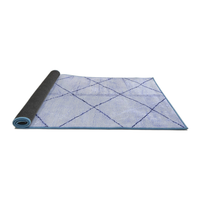 Sideview of Solid Blue Modern Rug, abs2901blu