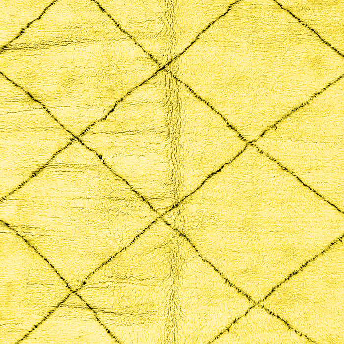 Machine Washable Solid Yellow Modern Rug, wshabs2901yw