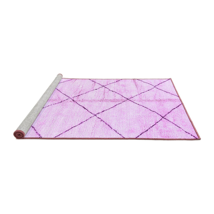 Sideview of Machine Washable Solid Purple Modern Area Rugs, wshabs2901pur