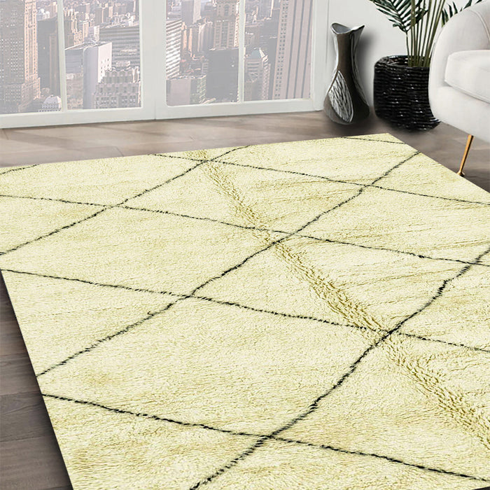 Machine Washable Abstract Brown Gold Rug in a Family Room, wshabs2901
