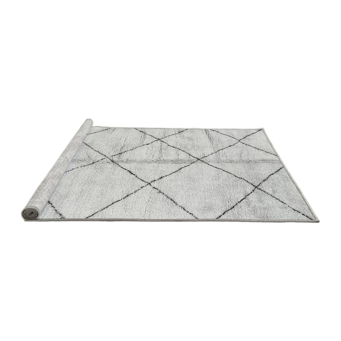 Sideview of Machine Washable Solid Gray Modern Rug, wshabs2901gry