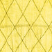 Square Solid Yellow Modern Rug, abs2901yw