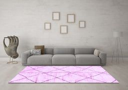 Machine Washable Solid Purple Modern Area Rugs in a Living Room, wshabs2901pur