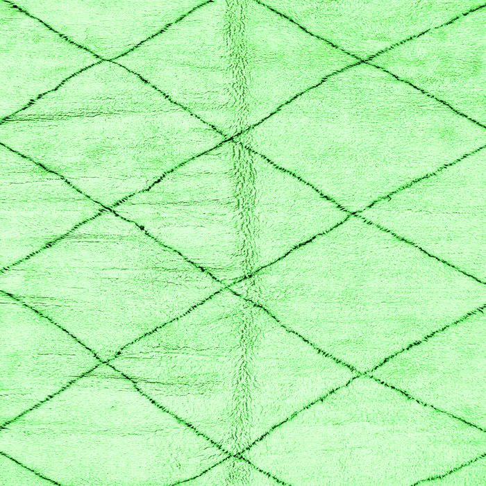 Square Machine Washable Solid Green Modern Area Rugs, wshabs2901grn