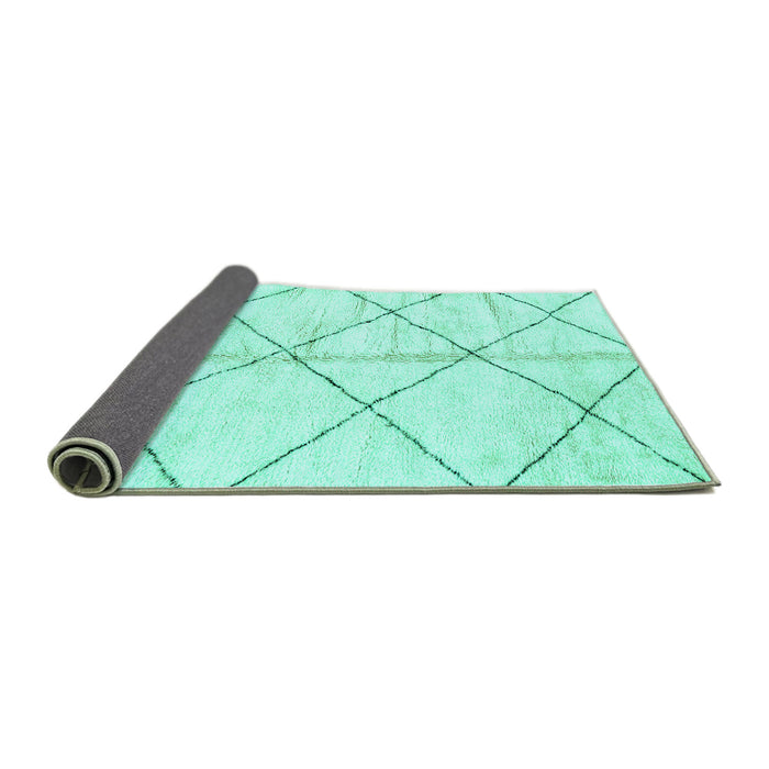 Sideview of Solid Turquoise Modern Rug, abs2901turq