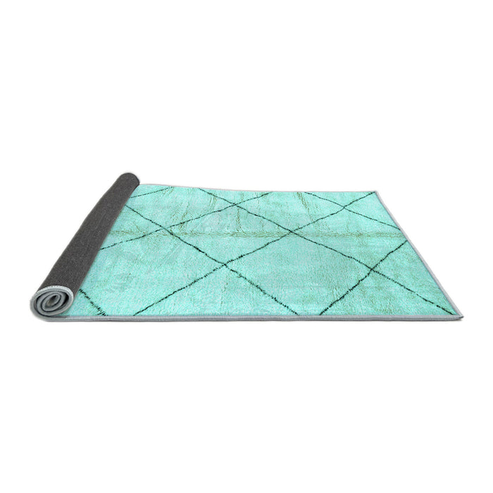 Sideview of Solid Light Blue Modern Rug, abs2901lblu