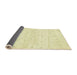 Sideview of Abstract Brown Gold Solid Rug, abs2902