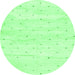 Round Solid Green Modern Rug, abs2902grn