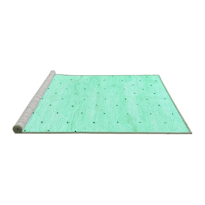 Sideview of Machine Washable Solid Turquoise Modern Area Rugs, wshabs2902turq