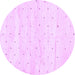 Round Solid Purple Modern Rug, abs2902pur