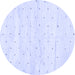 Round Solid Blue Modern Rug, abs2902blu