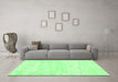 Machine Washable Solid Green Modern Area Rugs in a Living Room,, wshabs2902grn