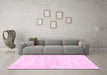 Machine Washable Solid Pink Modern Rug in a Living Room, wshabs2902pnk