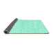 Sideview of Solid Turquoise Modern Rug, abs2902turq