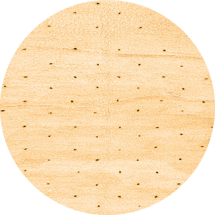 Round Solid Orange Modern Rug, abs2902org