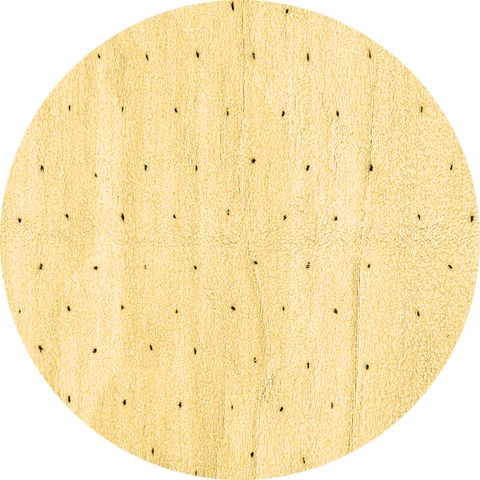 Round Machine Washable Solid Brown Modern Rug, wshabs2902brn