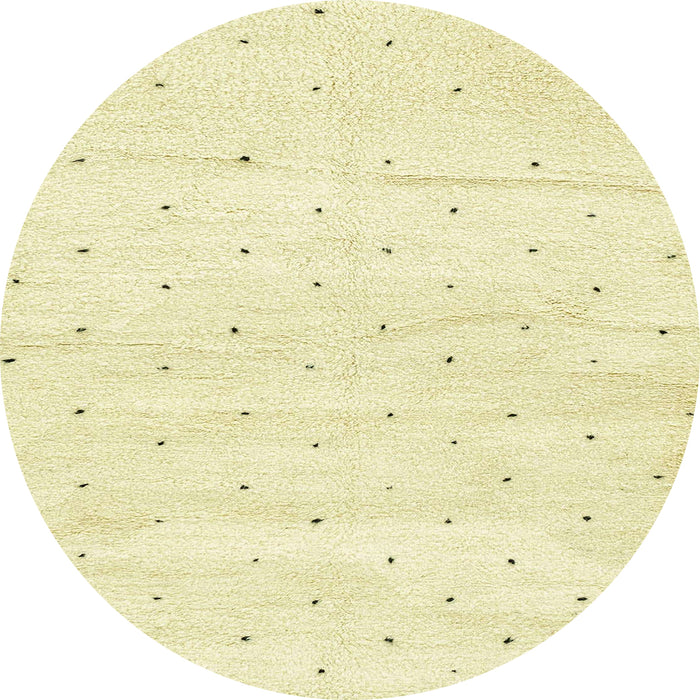 Round Machine Washable Abstract Brown Gold Rug, wshabs2902