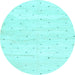 Round Solid Light Blue Modern Rug, abs2902lblu