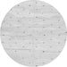 Round Solid Gray Modern Rug, abs2902gry