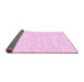 Sideview of Solid Pink Modern Rug, abs2902pnk