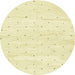 Round Abstract Brown Gold Solid Rug, abs2902