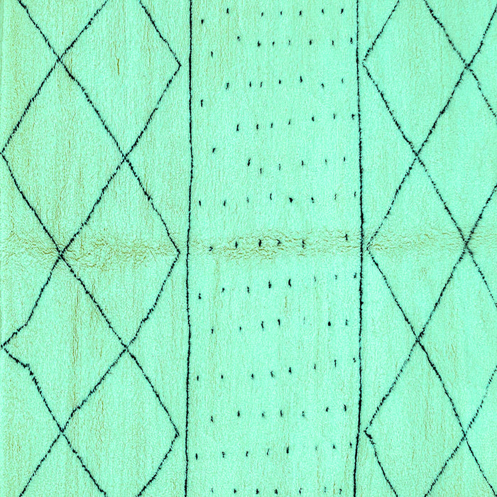 Square Solid Turquoise Modern Rug, abs2903turq