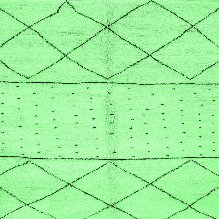 Square Solid Emerald Green Modern Rug, abs2903emgrn