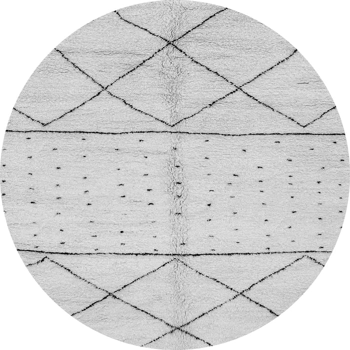 Round Solid Gray Modern Rug, abs2903gry