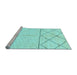 Sideview of Machine Washable Solid Light Blue Modern Rug, wshabs2903lblu