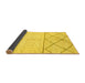 Sideview of Solid Yellow Modern Rug, abs2903yw