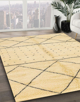 Machine Washable Abstract Sun Yellow Rug in a Family Room, wshabs2903